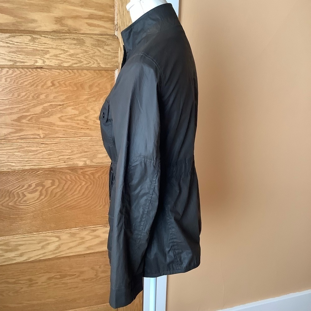 HUNTER Waxed Cotton Utility Rain Jacket Olive Green Coat Water Resistant XS - Picture 3 of 15
